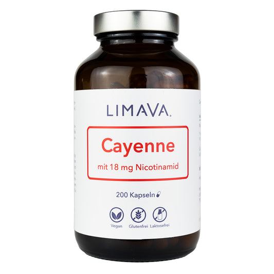 Cayenne Kapseln mit Nicotinamid (200 Kapseln)