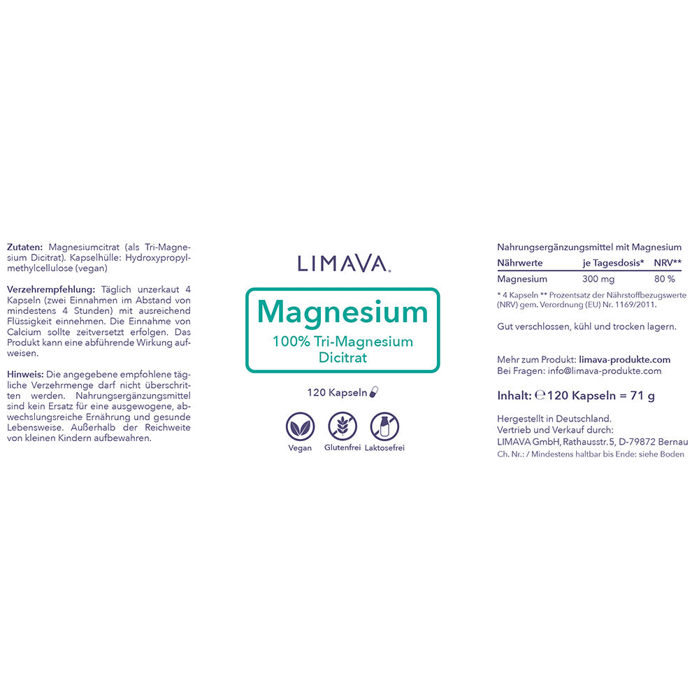 NEU: Magnesium (120 Kapseln)